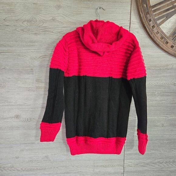 Black Pharaoh Wool Blend Sweater Cardigan Mens XXL NWT Red Black - Picture 7 of 11